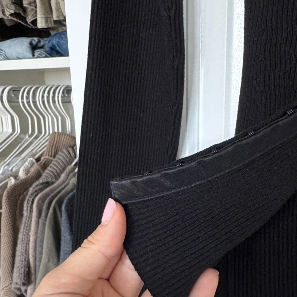 Zara Black Ribbed Cardigan - Picture 5 of 6